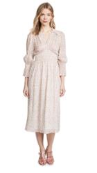 Rebecca Taylor Long Sleeve Francesca V Neck Dress