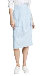 Pushbutton High Waist Mid Shorts