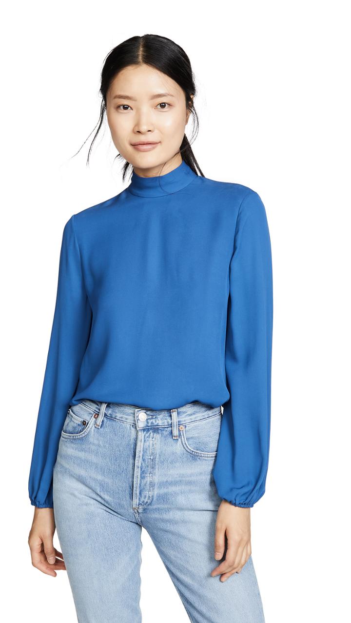 Theory Mock Neck Top