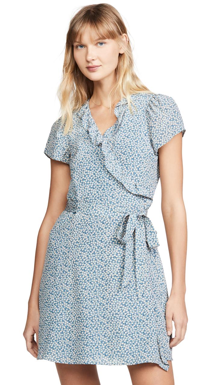 Madewell Silk Ruffle Wrap Dress