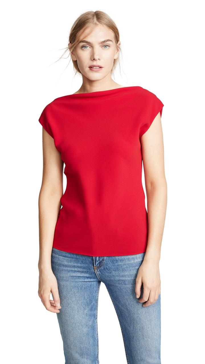 Theory Draped Boat Neck Top