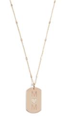 Zoe Chicco 14k Gold Small Dog Tag Engraved Necklace