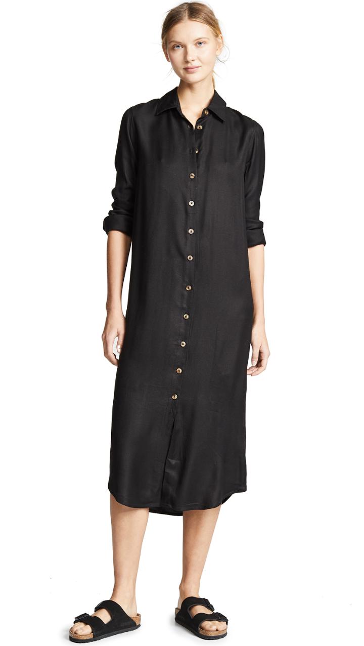 Vetiver Avalon Button Up Maxi Dress