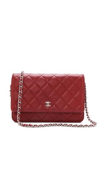 What Goes Around Comes Around Vintage Chanel Quilted Flap Bag - Red