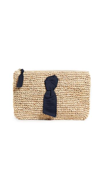 Pamela Munson Raffia Large Pouch