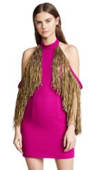 Sandra Mansour Fringe Mini Dress