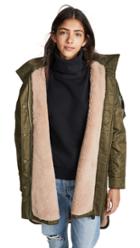 Army By Yves Salomon Curly Lamb Coat