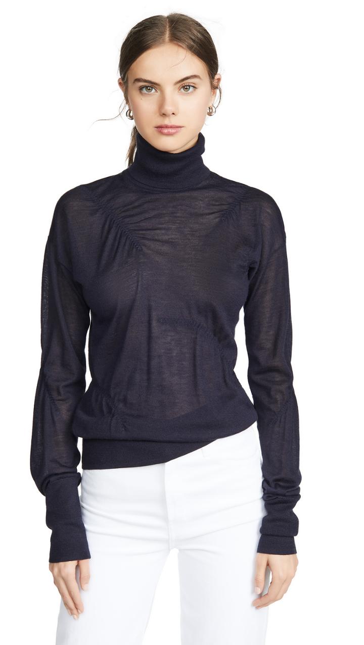 Helmut Lang Elasticated Cashmere Turtleneck