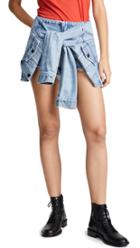 Denim X Alexander Wang Skort With Sleeve Ties