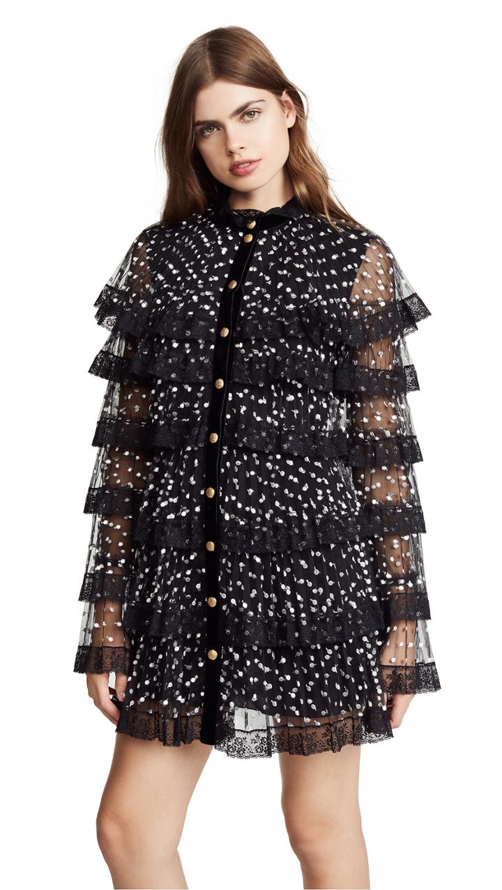 Philosophy Di Lorenzo Serafini Tiered Ruffle Mesh Dress