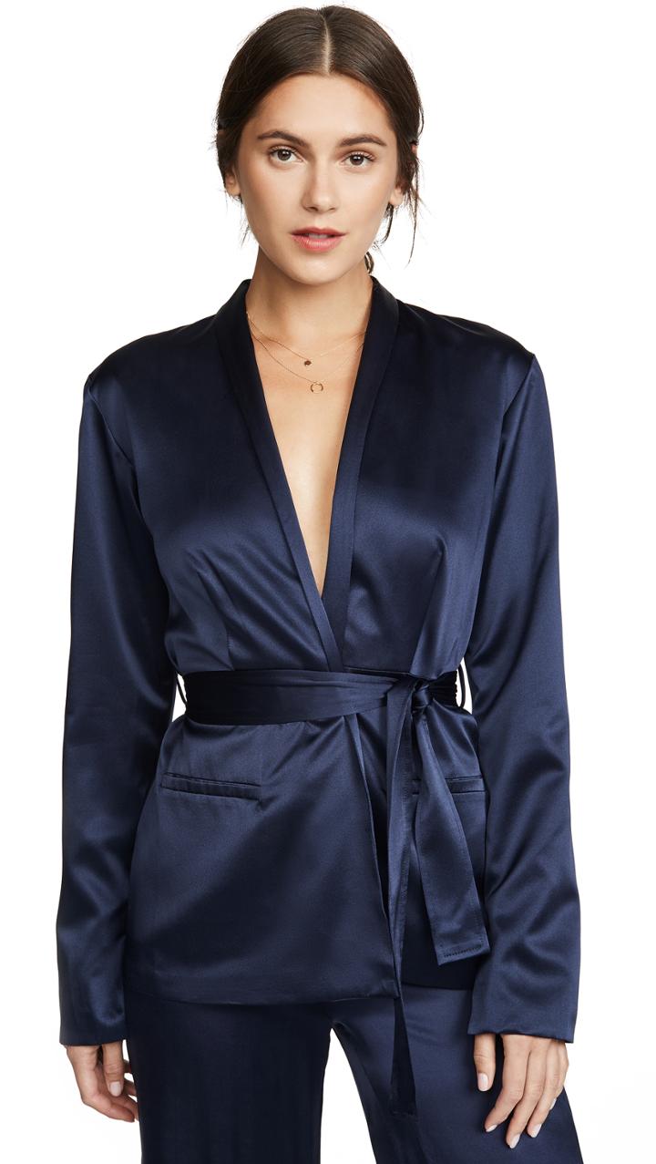 Sablyn Satin Tie Jacket