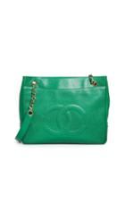 What Goes Around Comes Around Chanel Green Caviar Timeless Cc Tote Bag