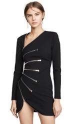 Alexander Wang Long Sleeve Sunburst Zip Dress