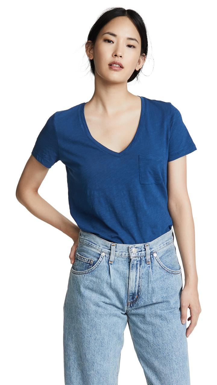 Madewell V Neck Pocket Tee