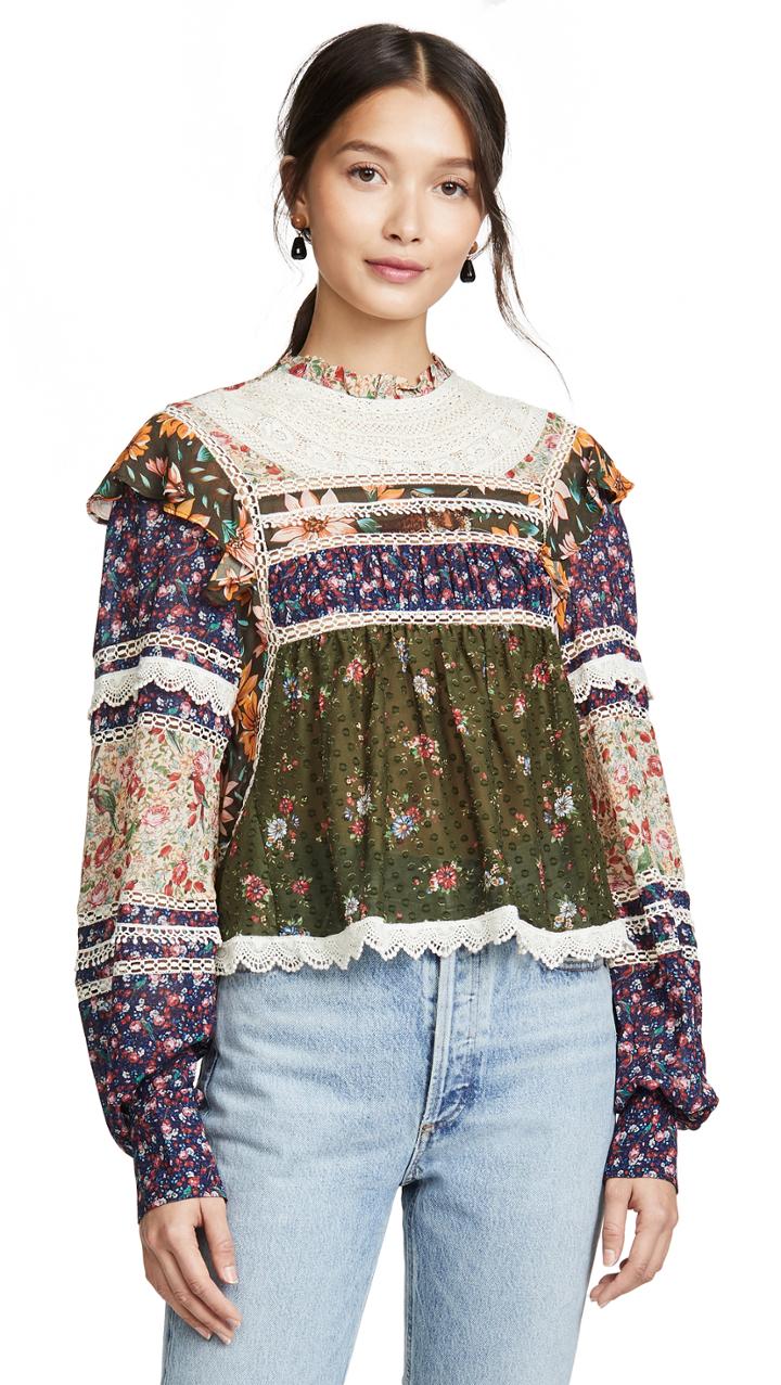 Farm Rio Mixed Liberty Blouse