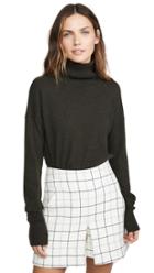 Autumn Cashmere Relaxed Mock Neck Cashmere Sweater