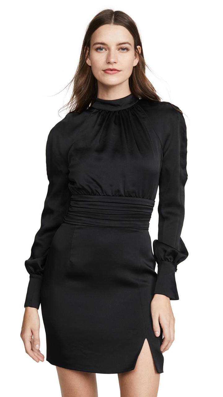 Jonathan Simkhai Crepe Button Sleeve Dress