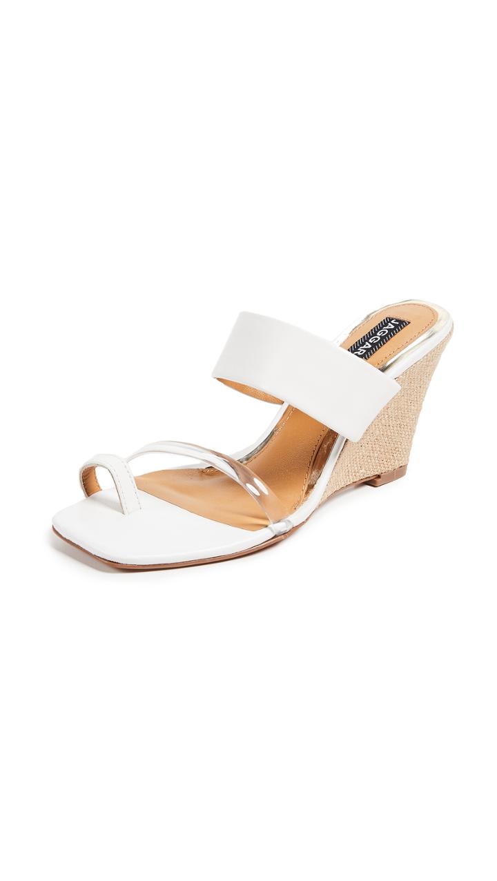 Jaggar Wedged Strappy Toe Ring Sandals