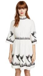 Vilshenko Linea Bird Mini Dress