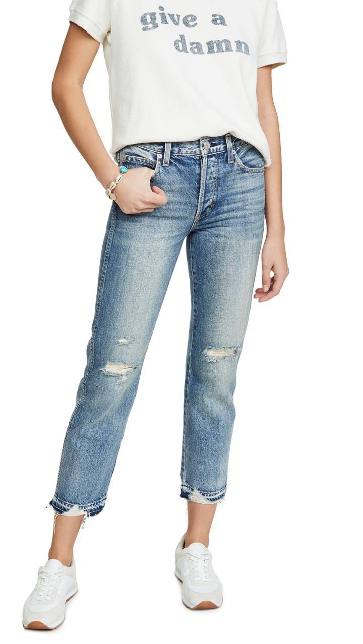 Amo Rigid Babe High Rise Slim Straight Jeans