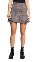 Mcq Alexander Mcqueen Short Cut Up Zip Skirt