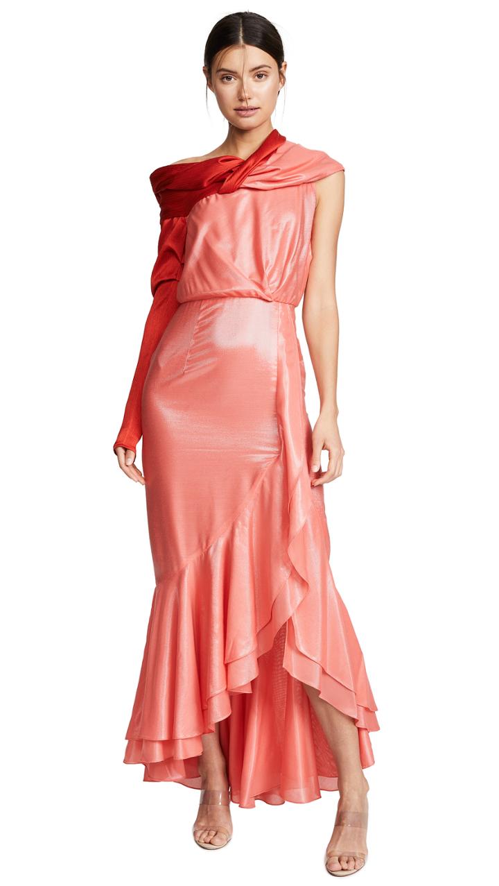 Hellessy Eden Asymmetric Drape Gown