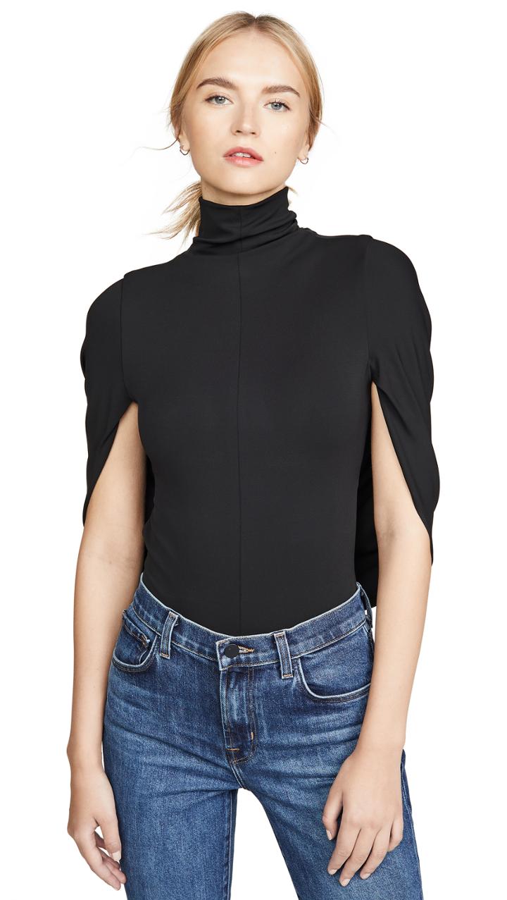 Cushnie High Neck Thong Bodysuit