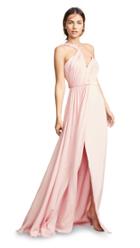 Cushnie Sleeveless Gown With Draped Combo