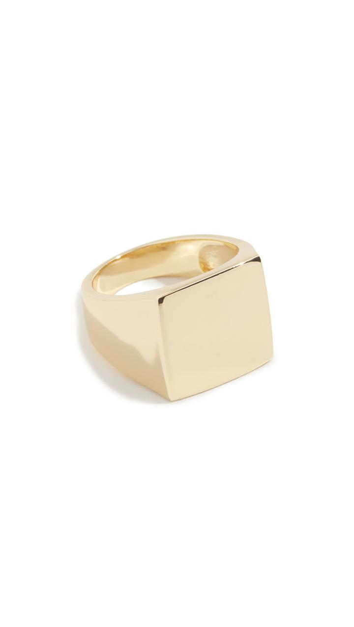 Shashi Square Signet Ring