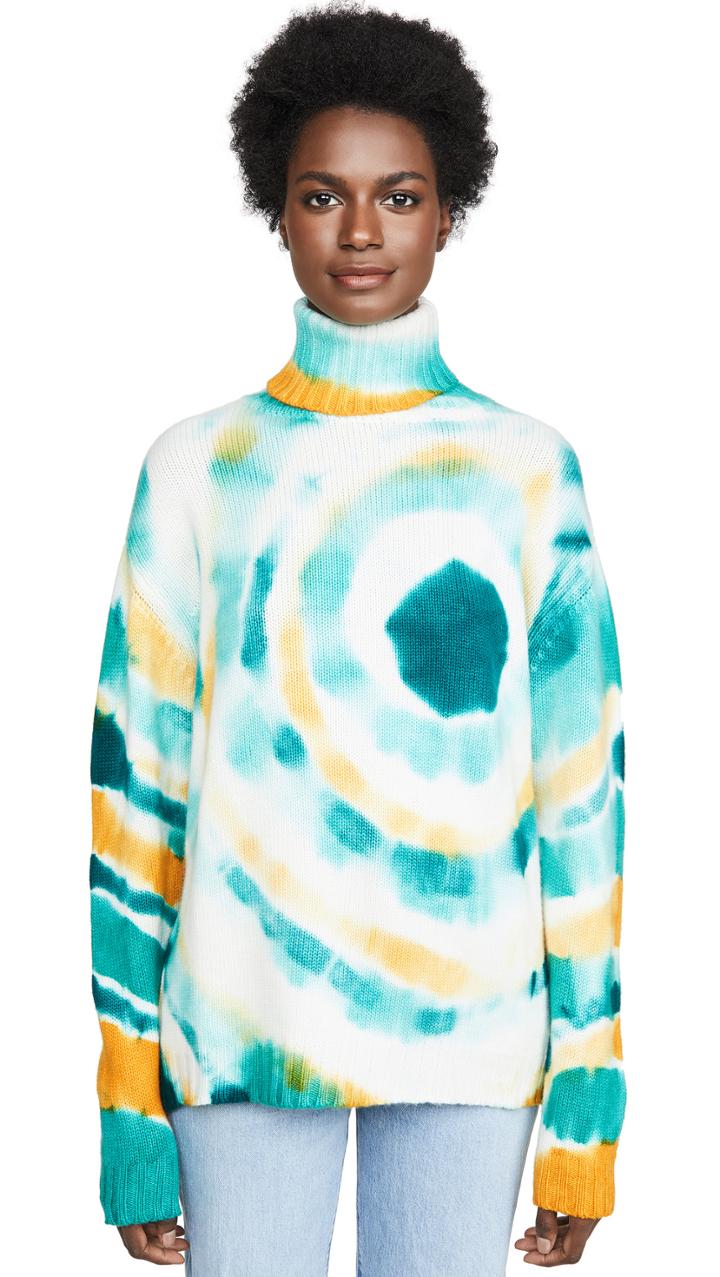 Prabal Gurung Andria Tie Dye Cashmere Turtleneck