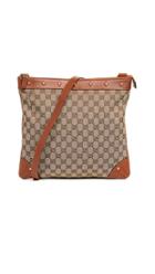 What Goes Around Comes Around Gucci Brown Canvas Messenger Bag