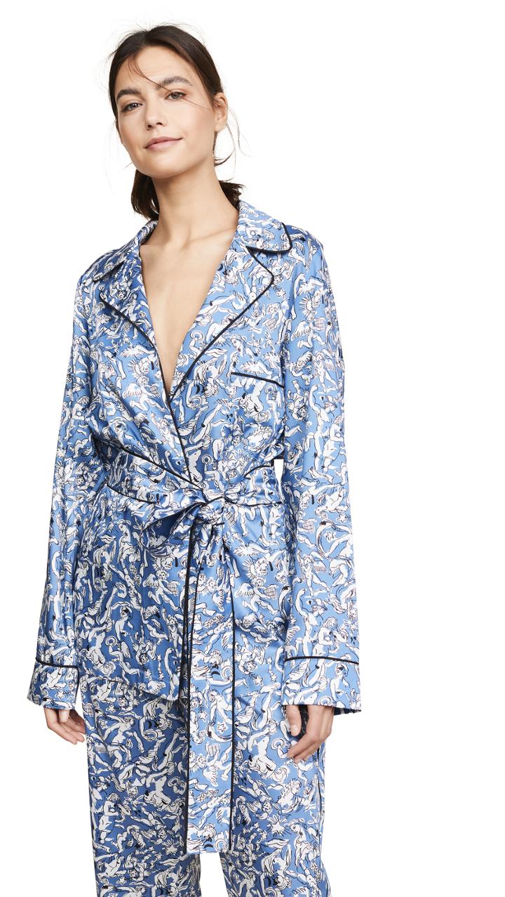 Victoria Victoria Beckham Tie Waist Pajama Shirt