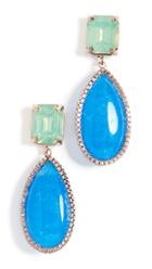 Theia Jewelry Adina Double Tier Drop Earrings With Chain Detail