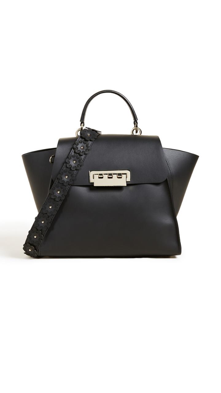 Zac Zac Posen Eartha Iconic Top Handle Bag With Floral Strap