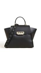 Zac Zac Posen Eartha Iconic Top Handle Bag With Floral Strap