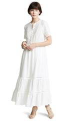 Jonathan Simkhai Embroidered Button Down Tee Dress