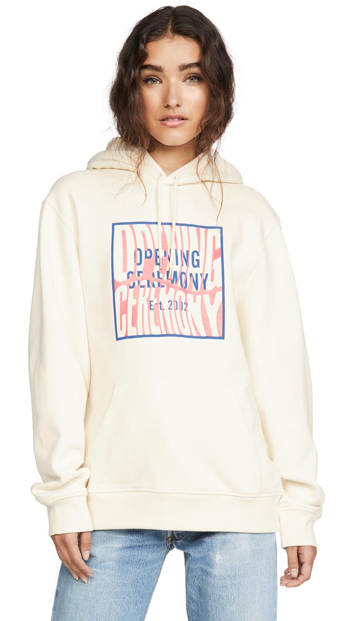 Opening Ceremony Unisex Wavy Box Logo Hoodie
