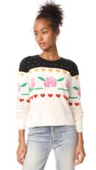 Wildfox Rose Fair Isle Shining Sweater