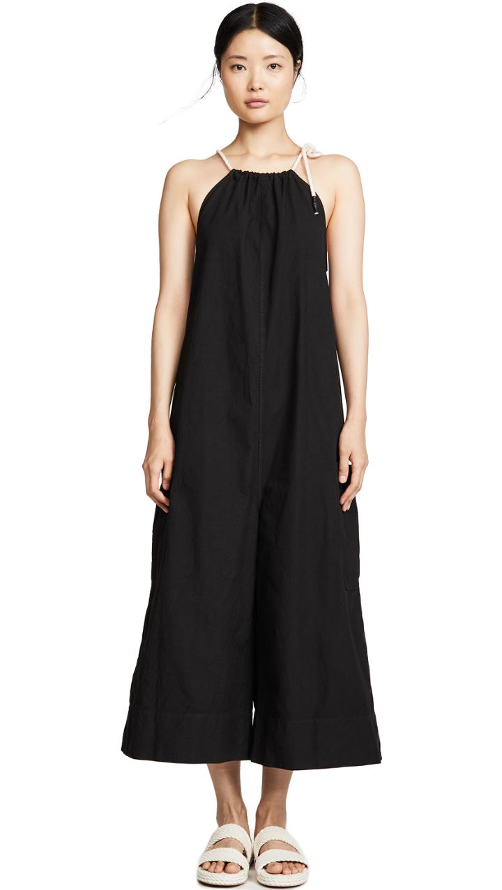 Bassike Cotton Gathered Jumpsuit