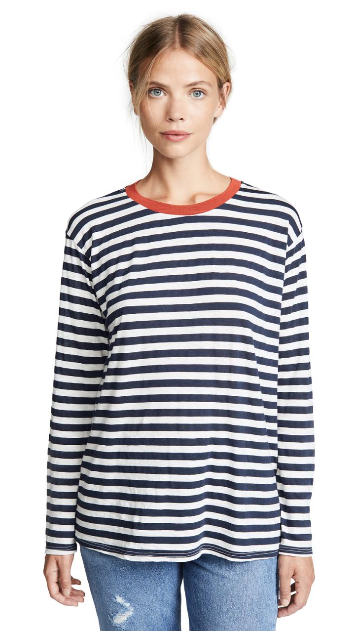 Velvet Renny Long Sleeve Stripe Tee
