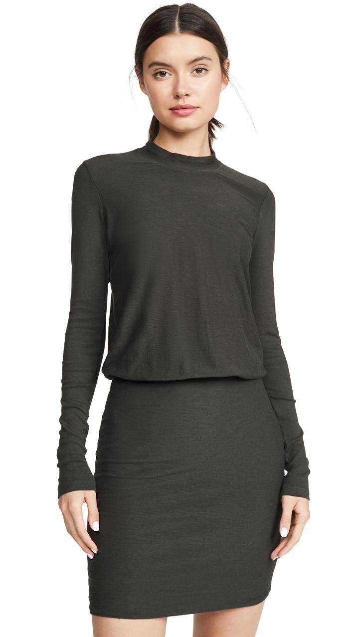 James Perse Rib Sleeve Blouson Dress
