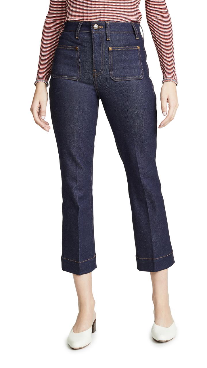 Khaite Raquel Patch Pocket Crop Jeans