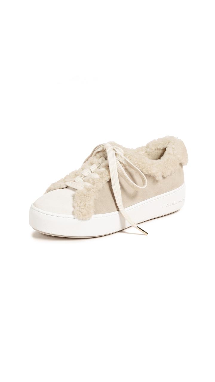 Michael Michael Kors Poppy Lace Up Shearling Sneakers