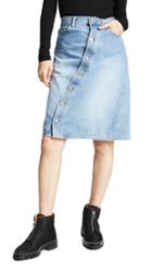Facetasm Diagonal Button Skirt