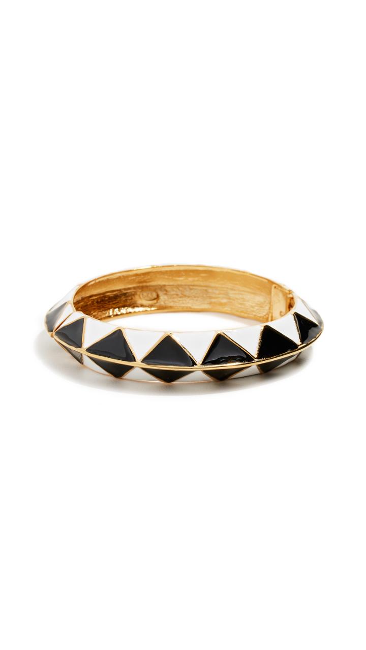 Kenneth Jay Lane Enamel Hinge Bangle Bracelet