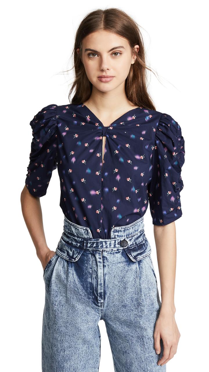 Rebecca Taylor Puff Sleeve Top