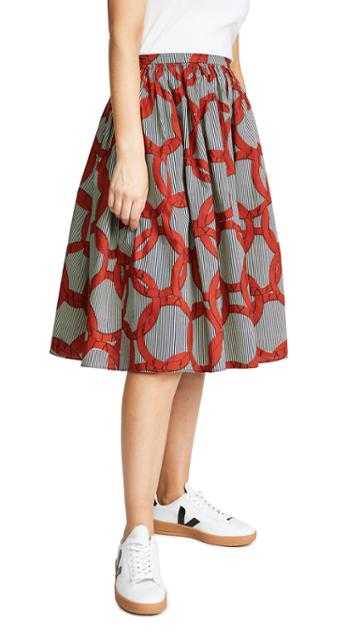 Maison Chateau Rouge Fronce Skirt