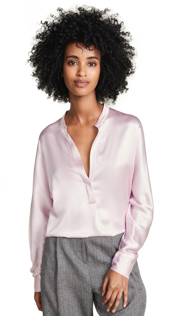 Vince Band Collar Blouse