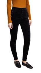 J Brand Natasha Velvet Sky High Skinny Pants