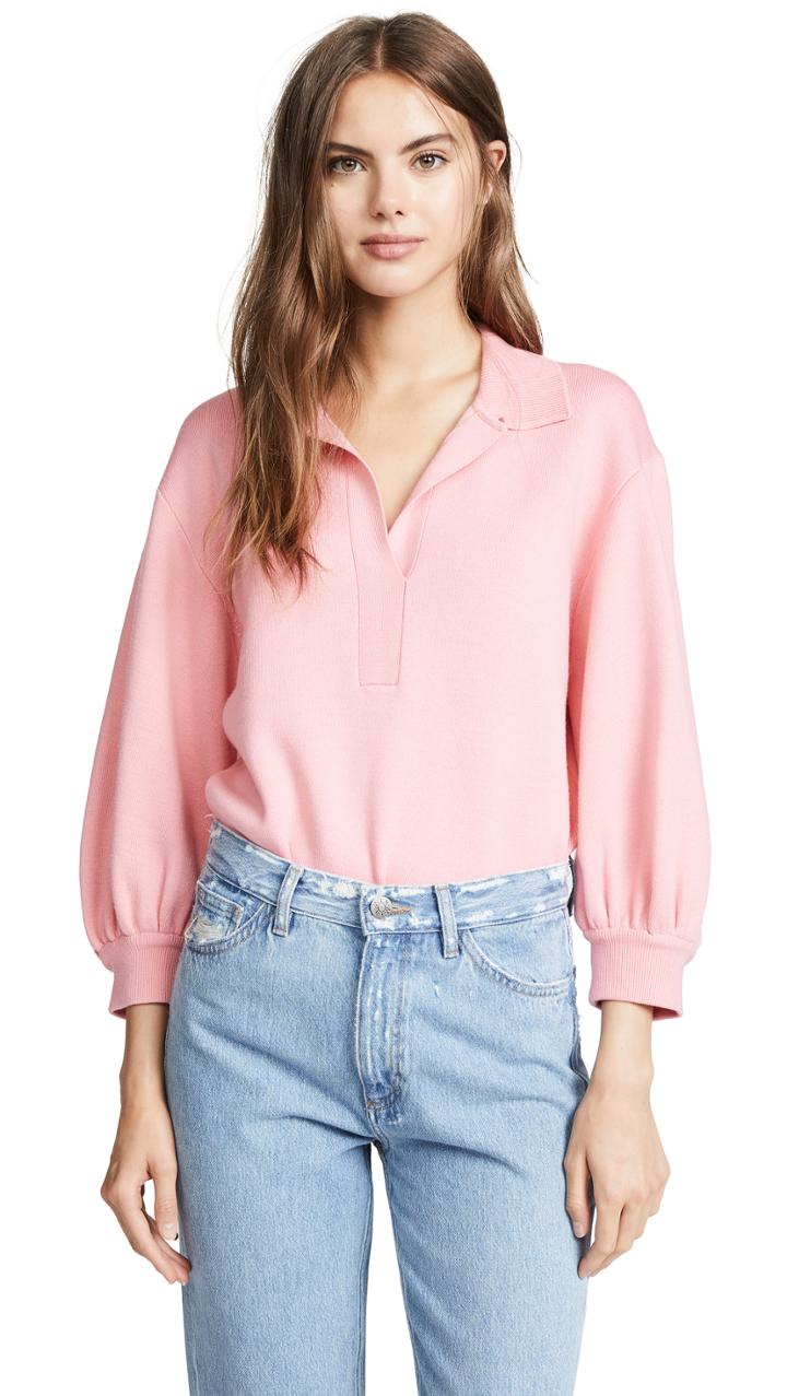 Tibi Bell Sleeve Pullover Sweater